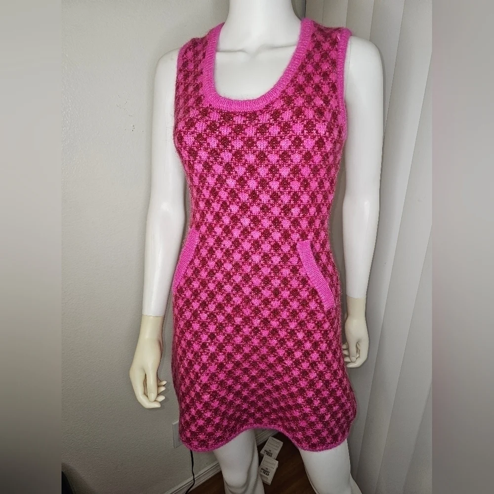 Zara Bloggers Favorite Knit Checkered Sweater Dress, NWT Sz Small